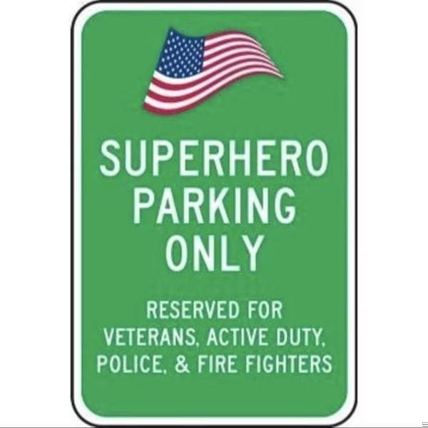 Accuform RESERVED PARKING SIGN SUPERHERO FRP096RA FRP096RA - main